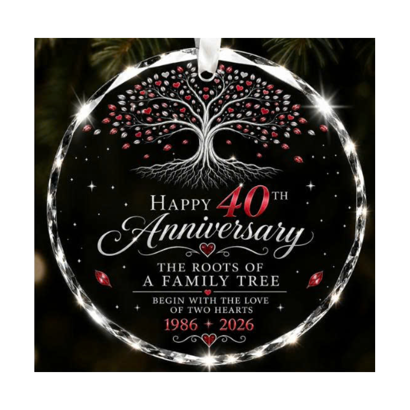40th Anniversary Ornament, 40th Wedding for Couple