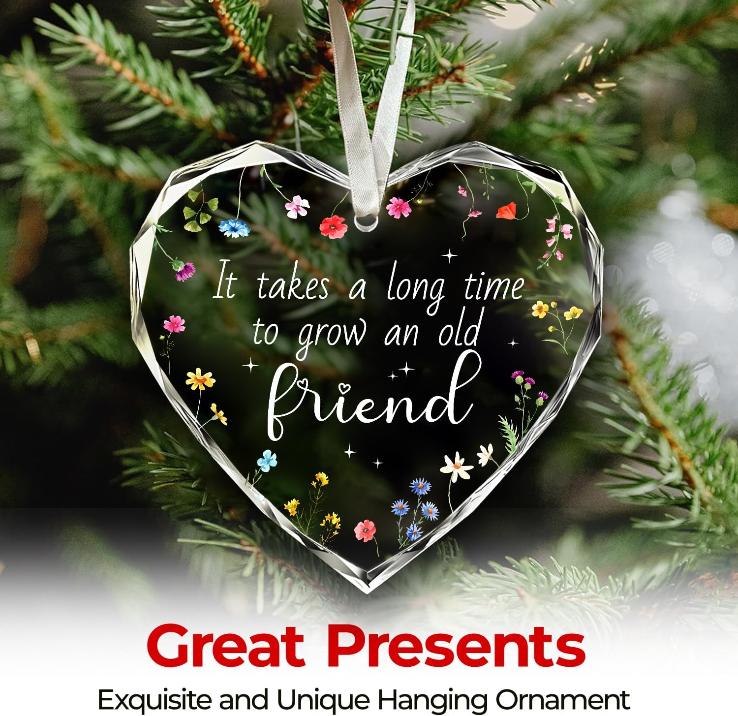 It Takes A Long Time To Grow An Old Friend - Glass Ornament