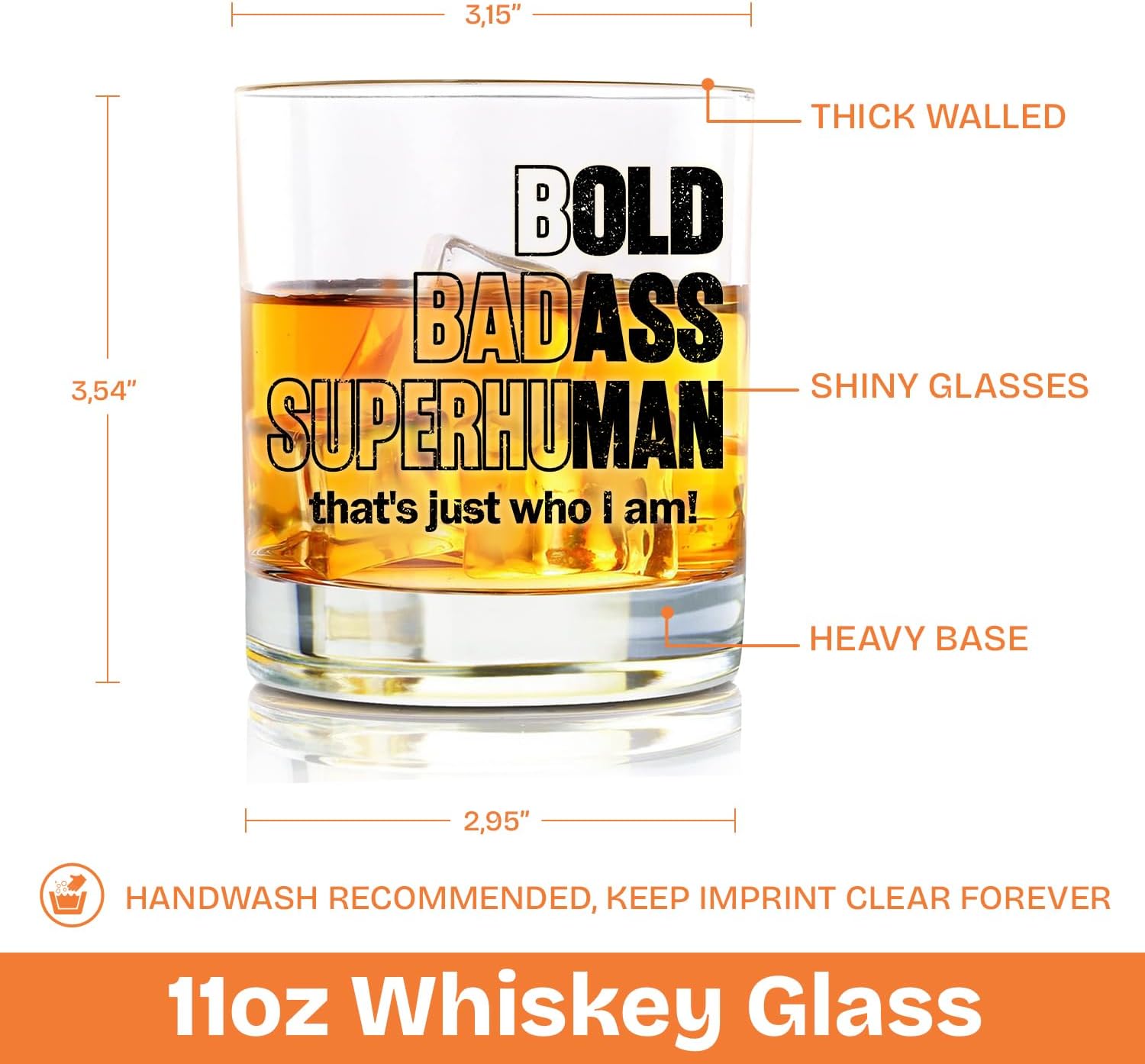 NewEleven Birthday Gifts for Men - Fathers Day Gift For Dad, Husband, Grandpa - Funny Mens Birthday Gift Ideas, Gag Gift For Men From Wife, Kids, Grandchilds - Whiskey Glass