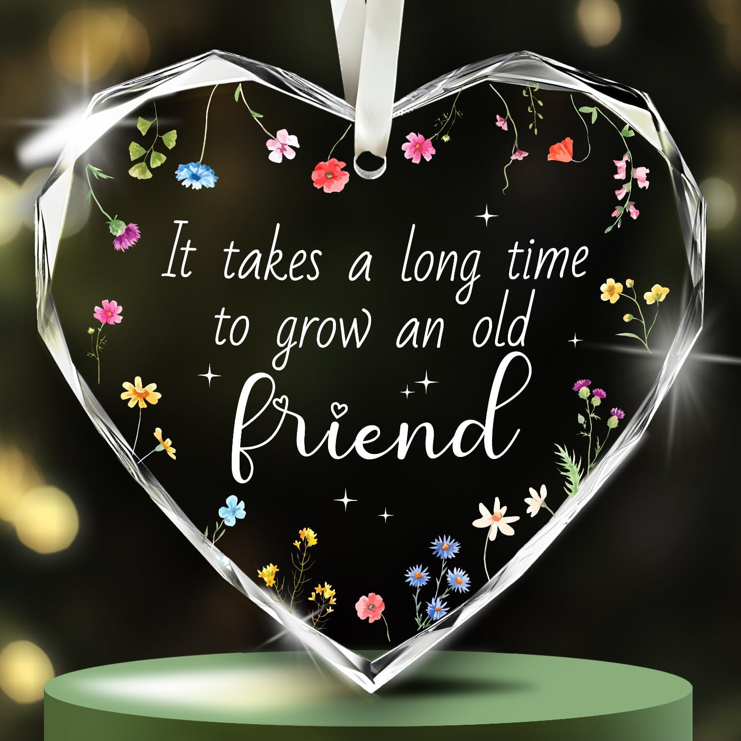 It Takes A Long Time To Grow An Old Friend - Glass Ornament