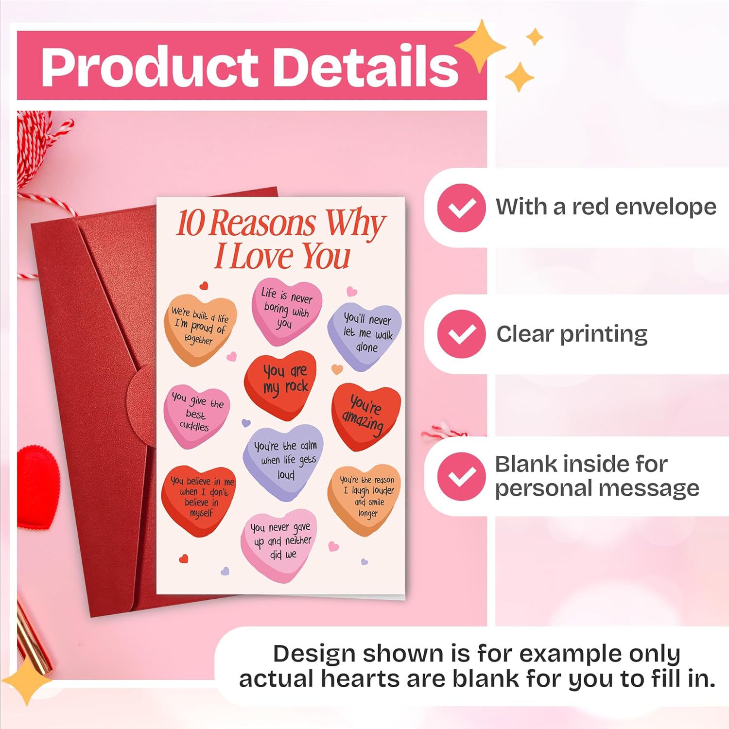 10 Reasons Why I Love You - Valentine's Day card