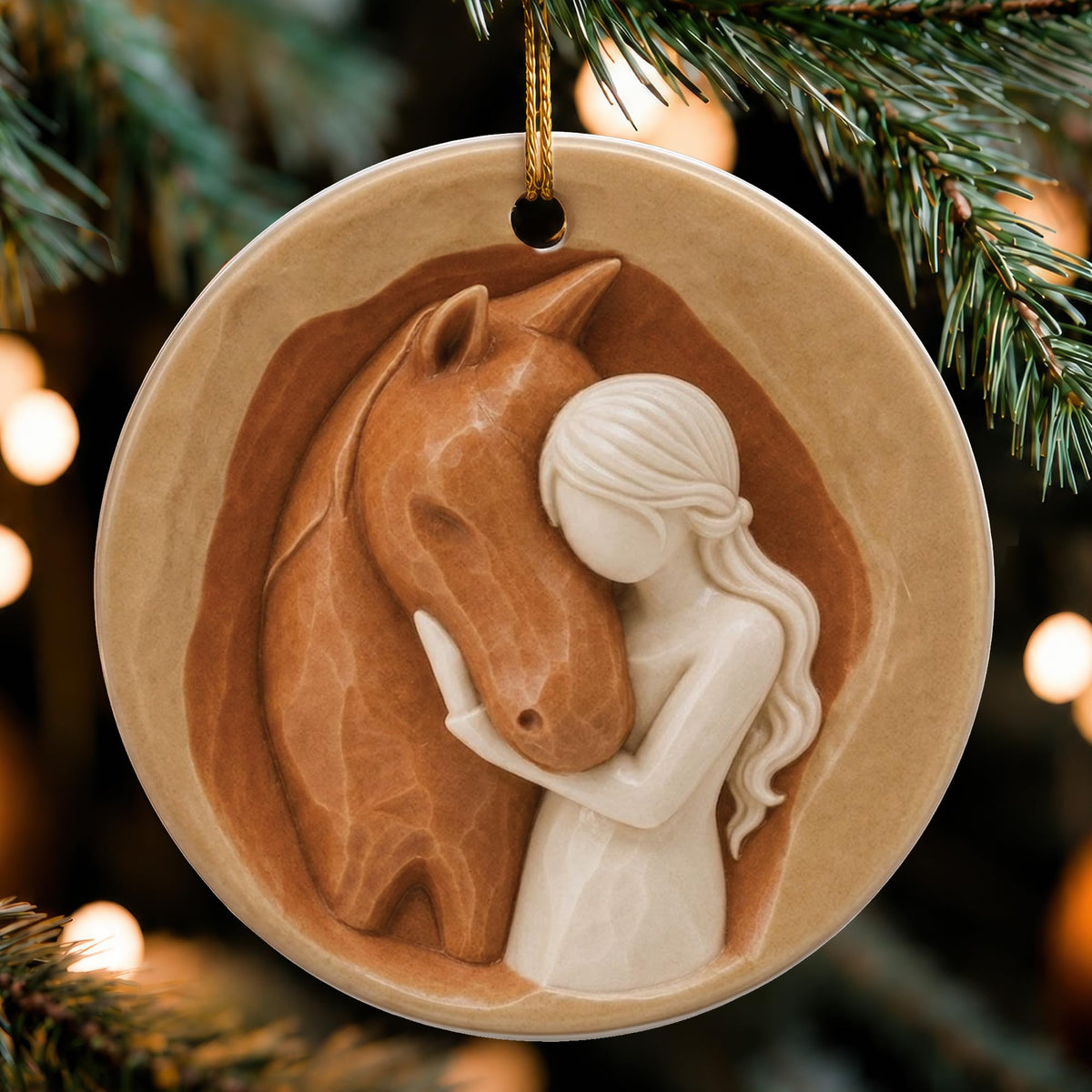 Neweleven Horse Gifts for Women Horse Lover Ceramic Christmas Ornament 2026