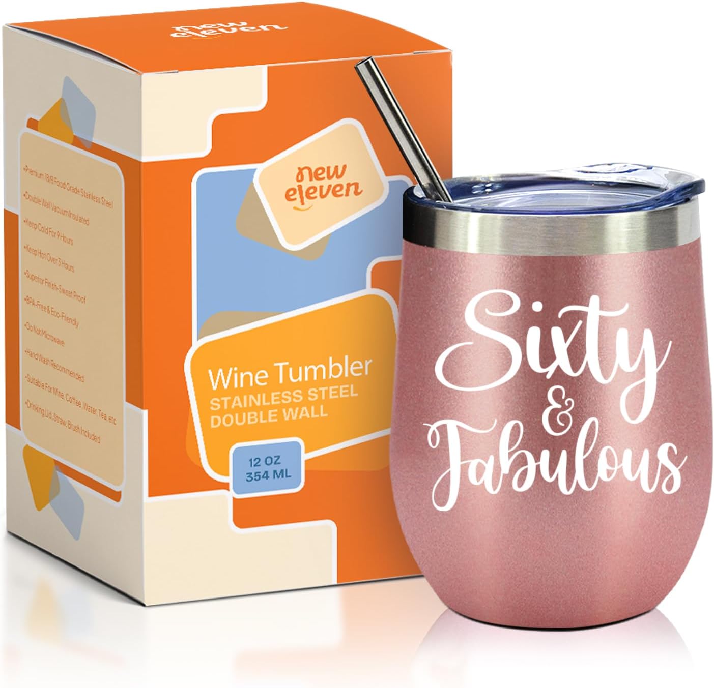 Tumbler 12 Oz Rose Gold - Sixty Fabulous