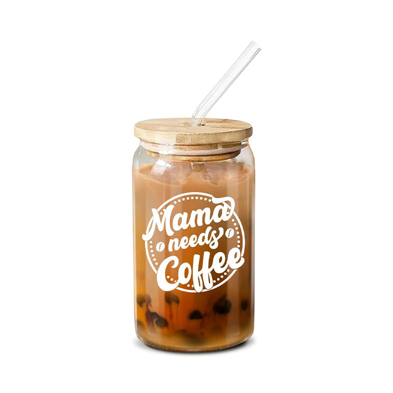 Mama Needs Coffee - 16 Oz Coffee Glass