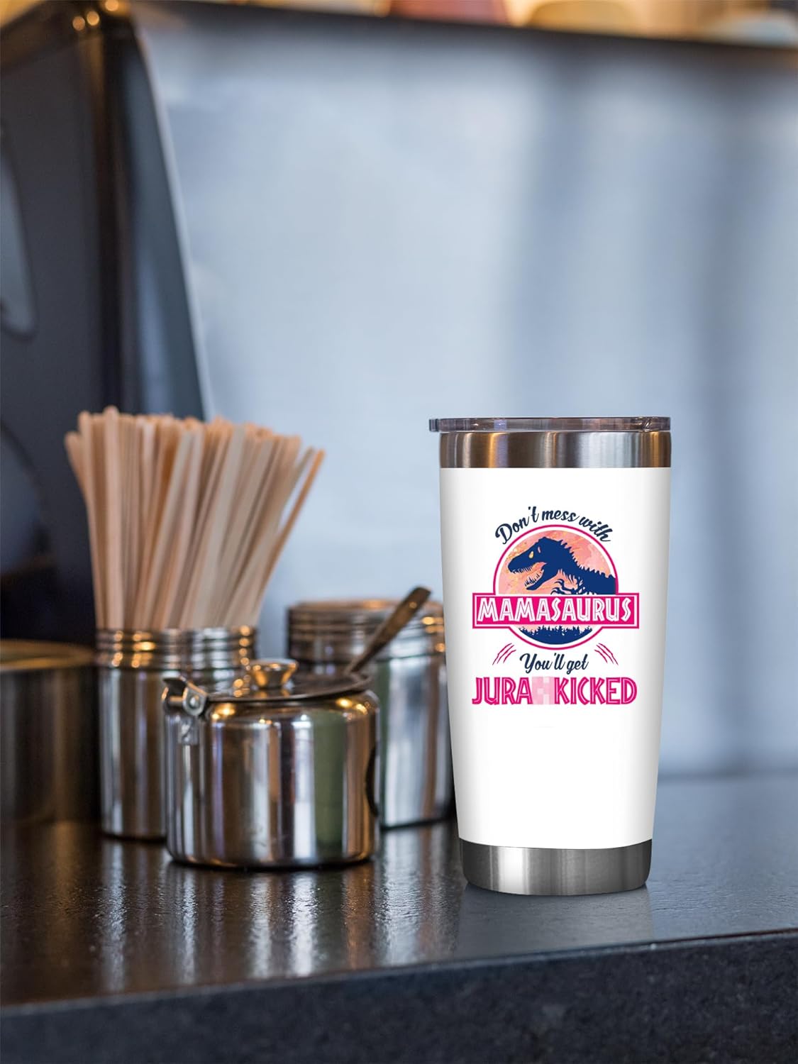 Mamasaurus 20oz Tumbler – Fun Design Stainless Steel Insulated Cup for Special Occasions
