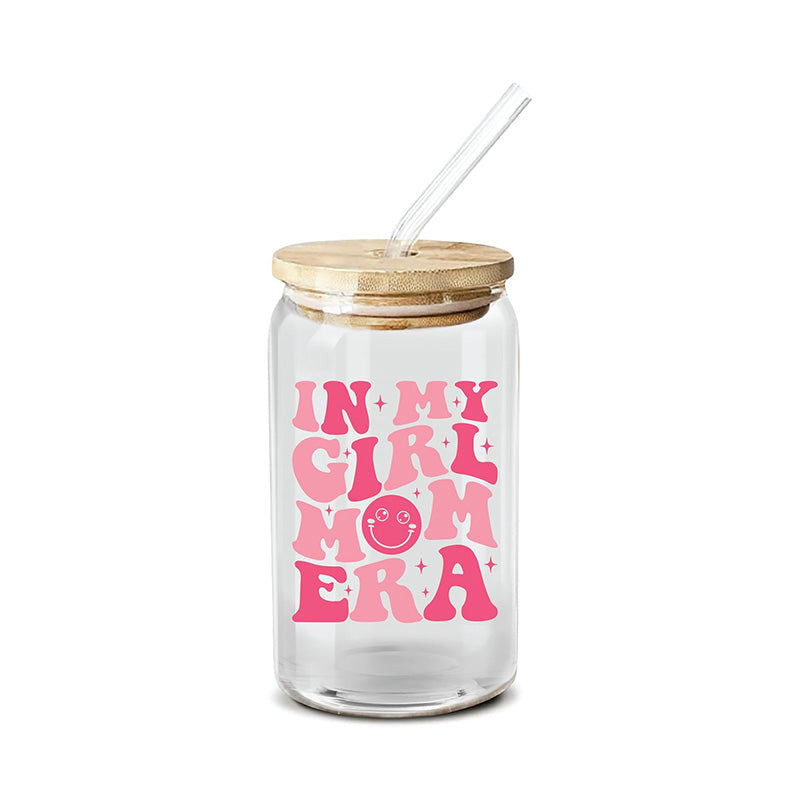 In My Girl Mom Era - 16 Oz Coffee Glass