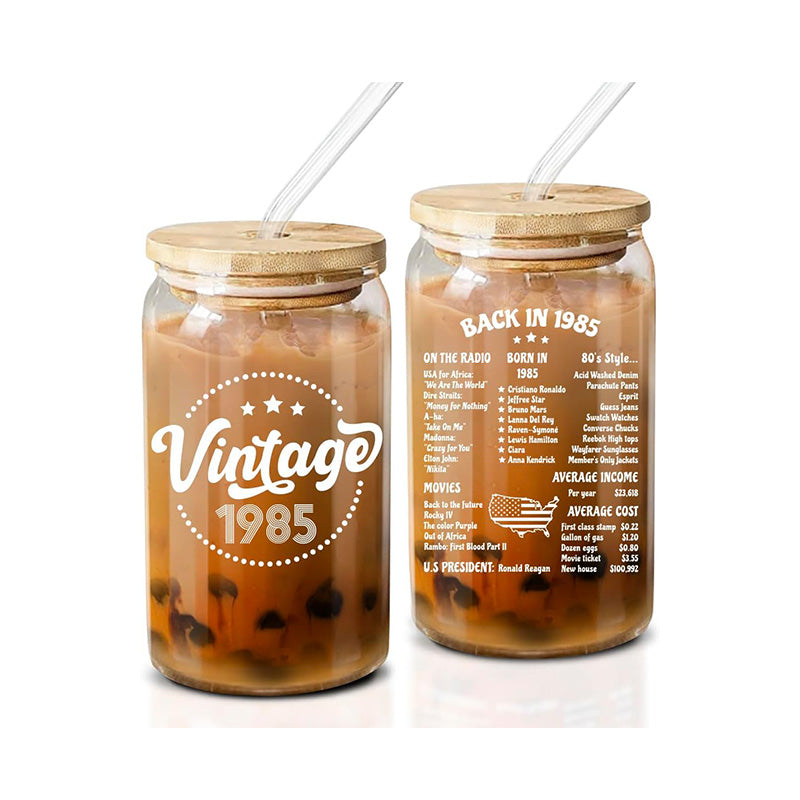 Vintage 1985 - Back In 1985 - 16 Oz Coffee Glass