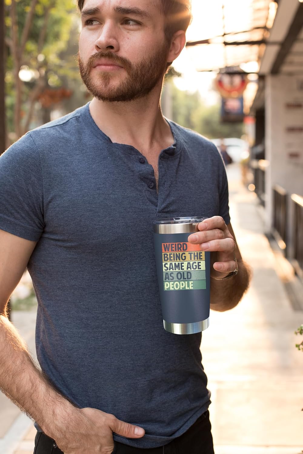 Vintage 1975 + Weird Being The Same Age As Old People - 20 Oz Tumbler