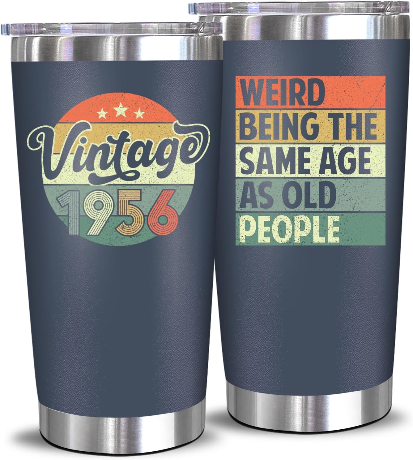 Tumbler 20 Oz Navy - Vintage 1956 + Weird Being Old People