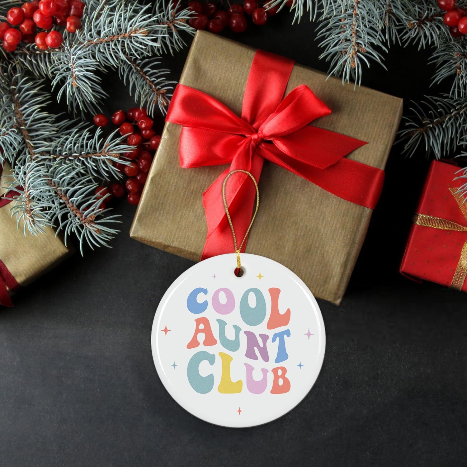 Cool Aunt Club - Ceramic Ornament