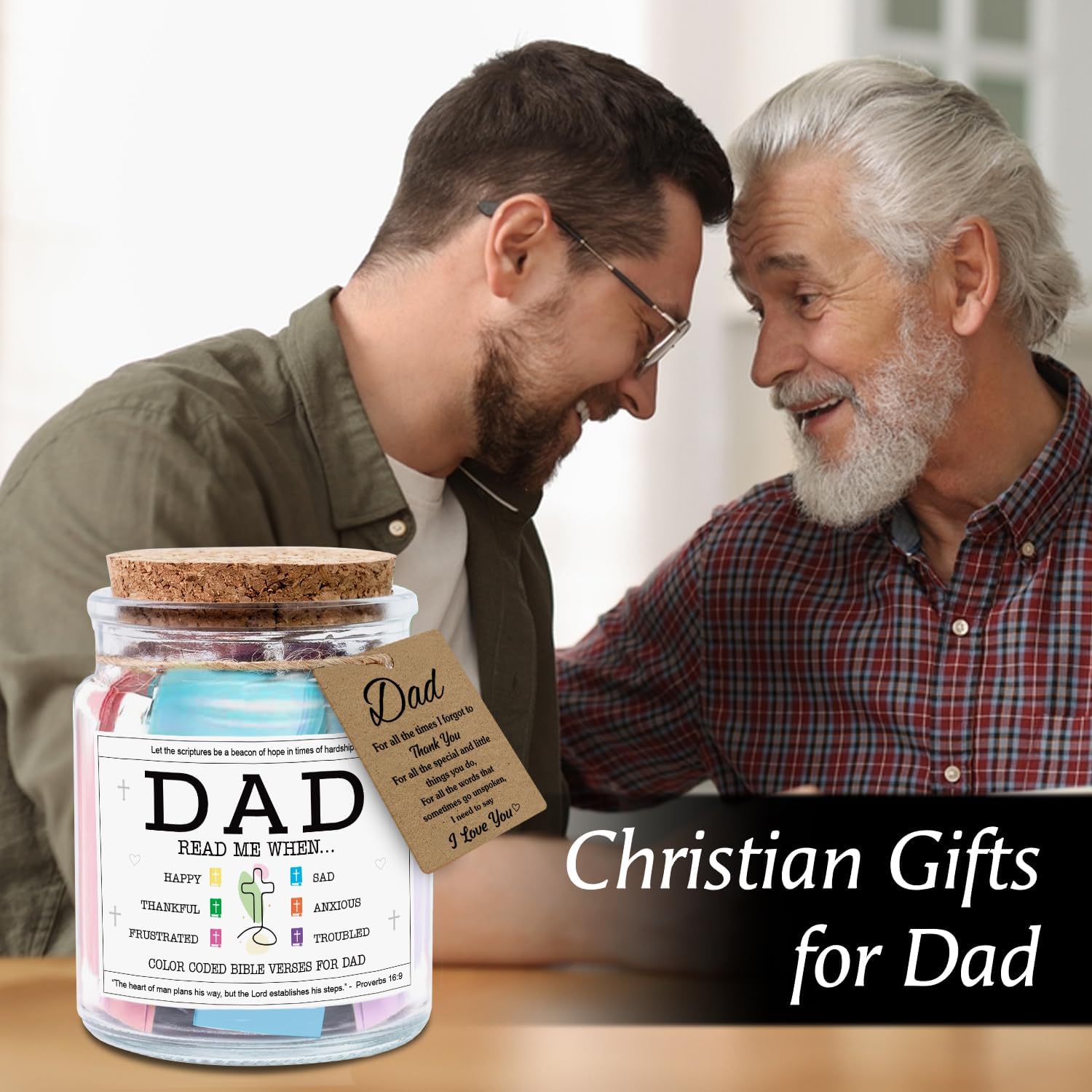 Dad Read Me When... - Bible Jar for Dad with 92 Bible Verses