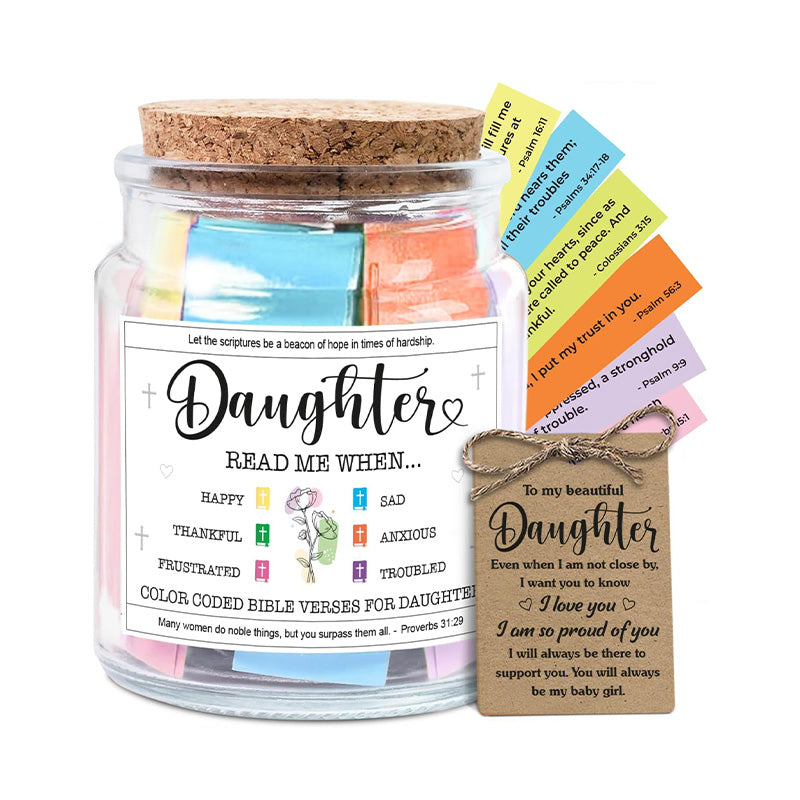 Daughter Read Me When... - Bible Jar for Daughter with 92 Bible Verses