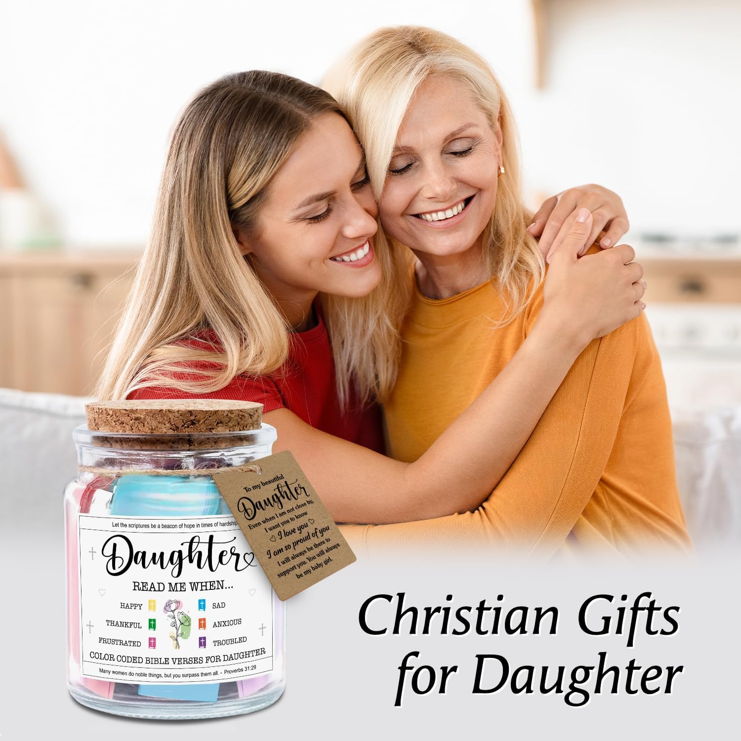 Daughter Read Me When... - Bible Jar for Daughter with 92 Bible Verses
