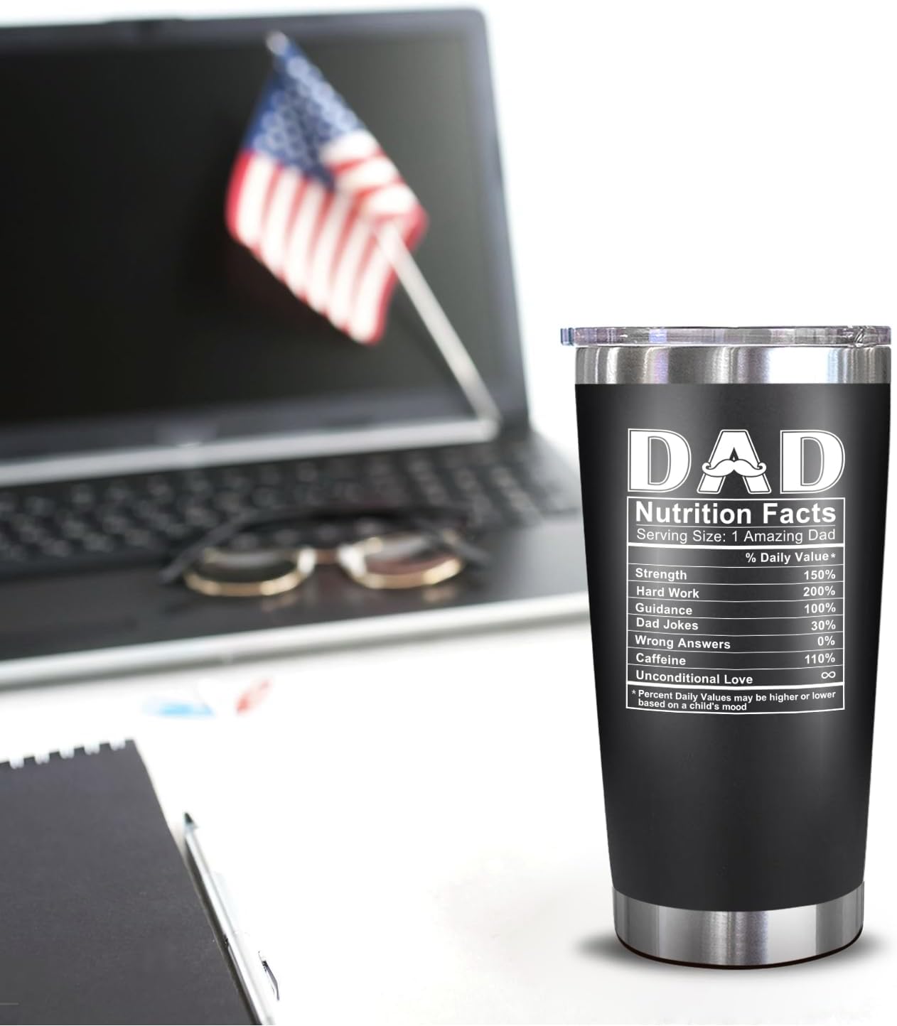 Great Dad - Dad Nutrition Facts - 20 Oz Tumbler