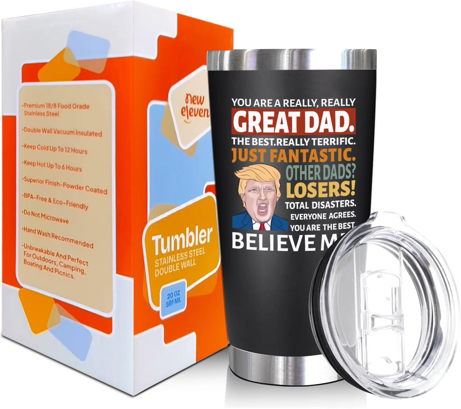 Great Dad - Dad Nutrition Facts - 20 Oz Tumbler