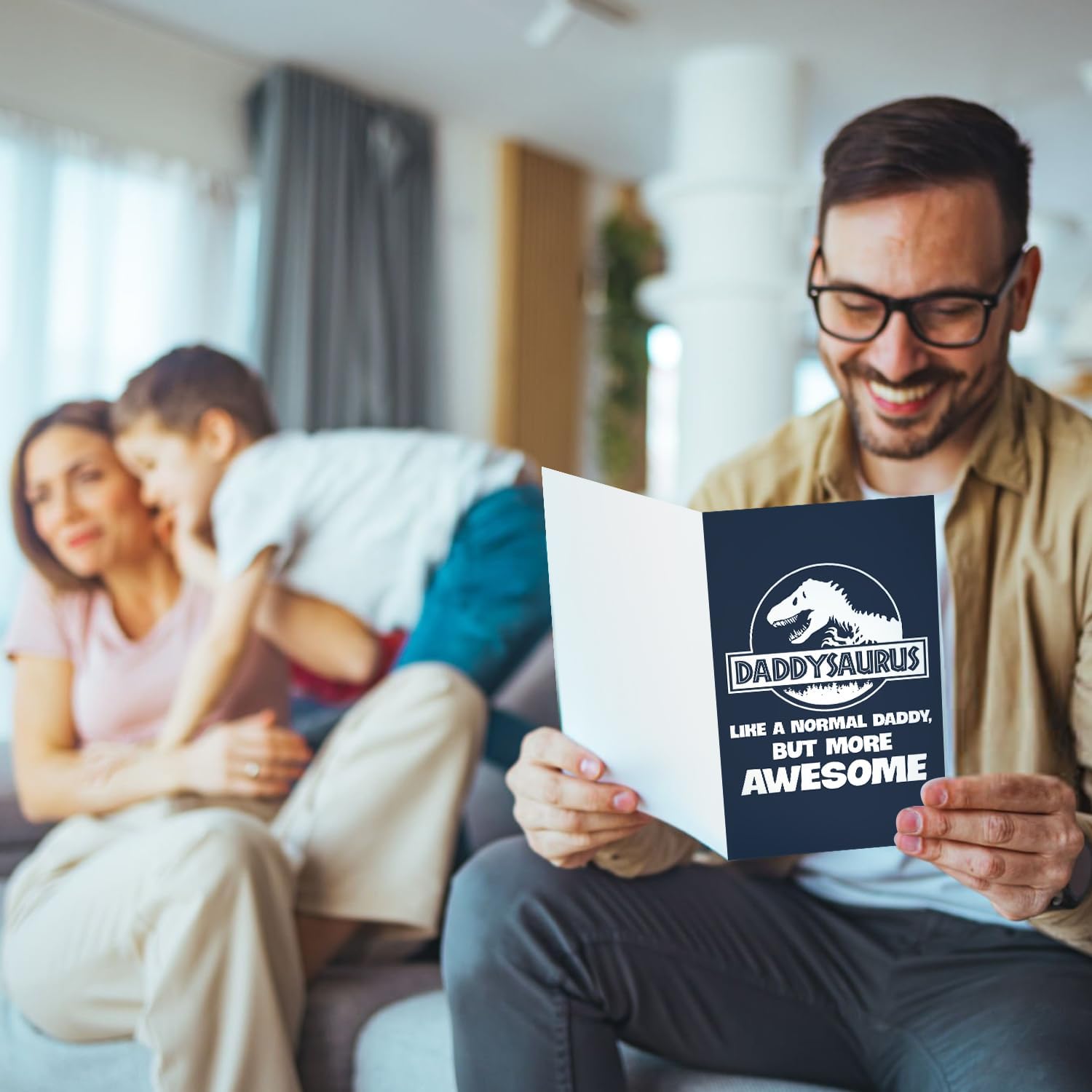 Daddysaurus, Like A Normal Daddy, But More Awesome - Father's Day Card