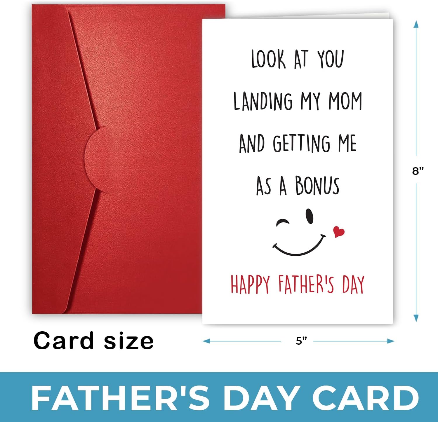 Look At You Landing My Mom And Getting Me As A Bonus - Father's Day Card