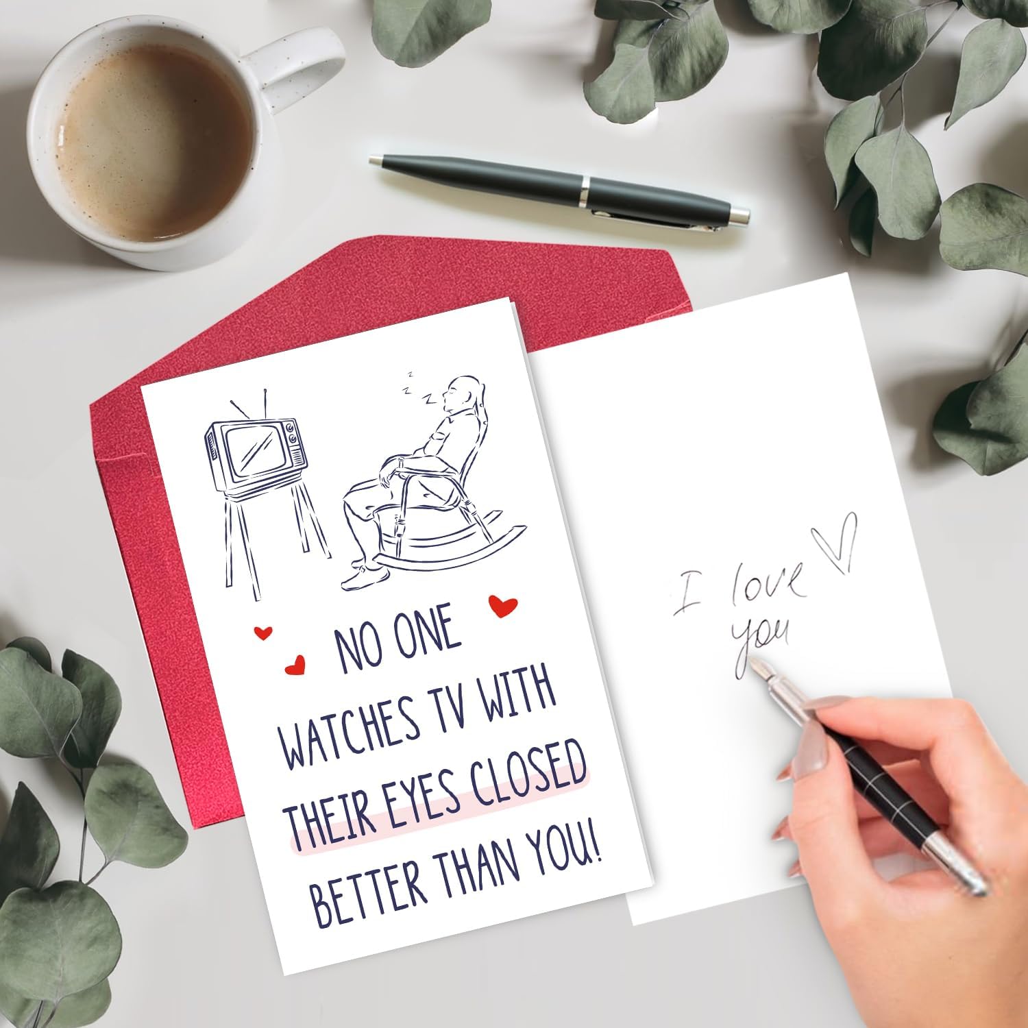 No One Watches TV With Their Eyes Closed Better Than You! - Father's Day Card