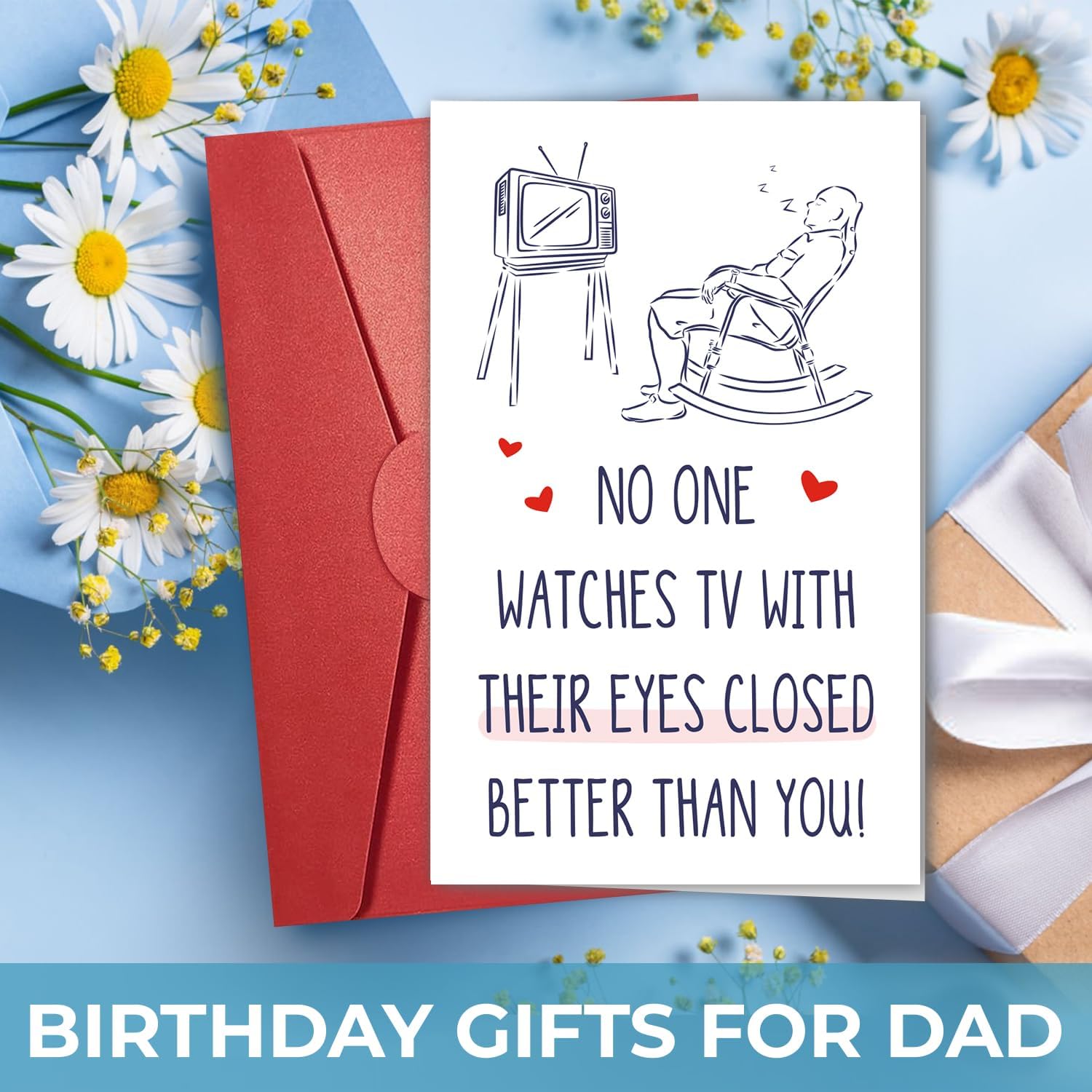 No One Watches TV With Their Eyes Closed Better Than You! - Father's Day Card