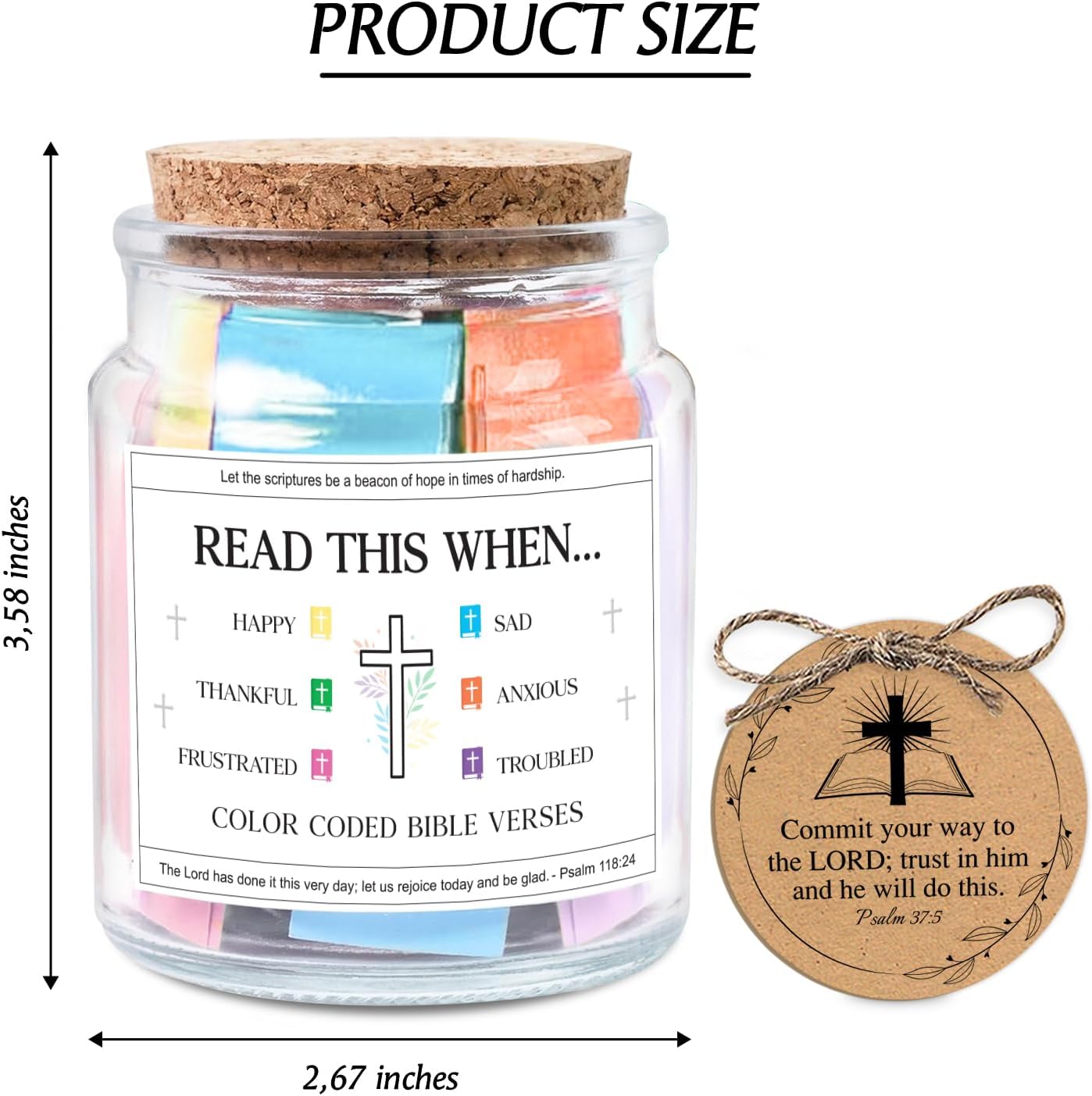 Read Me When... - Bible Jar with 92 Bible Verses