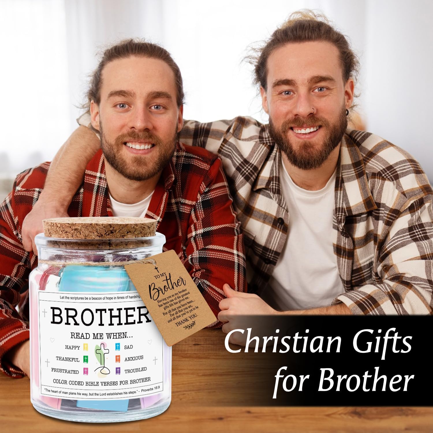 Brother Read Me When - Bible Jar for Brother with 92 Bible Verses