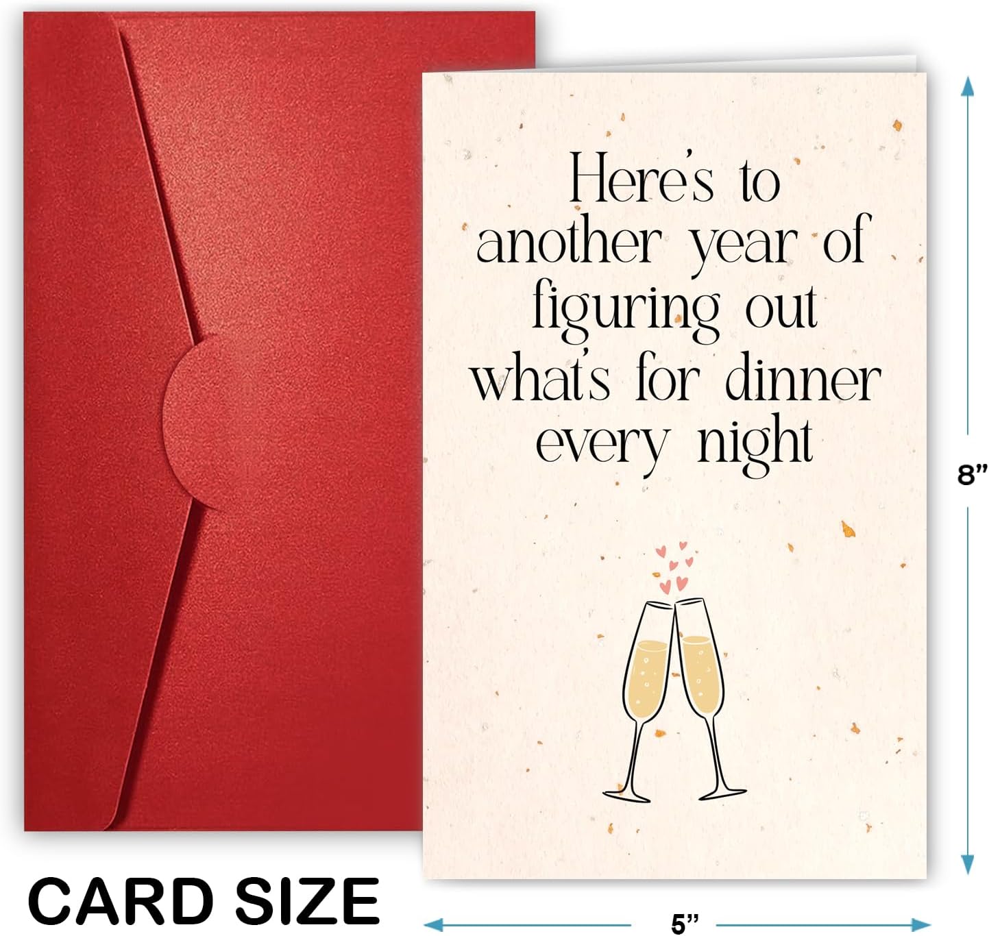 Here's To Another Year Of Figuring Out What's For Dinner Every Night - Greeting Card