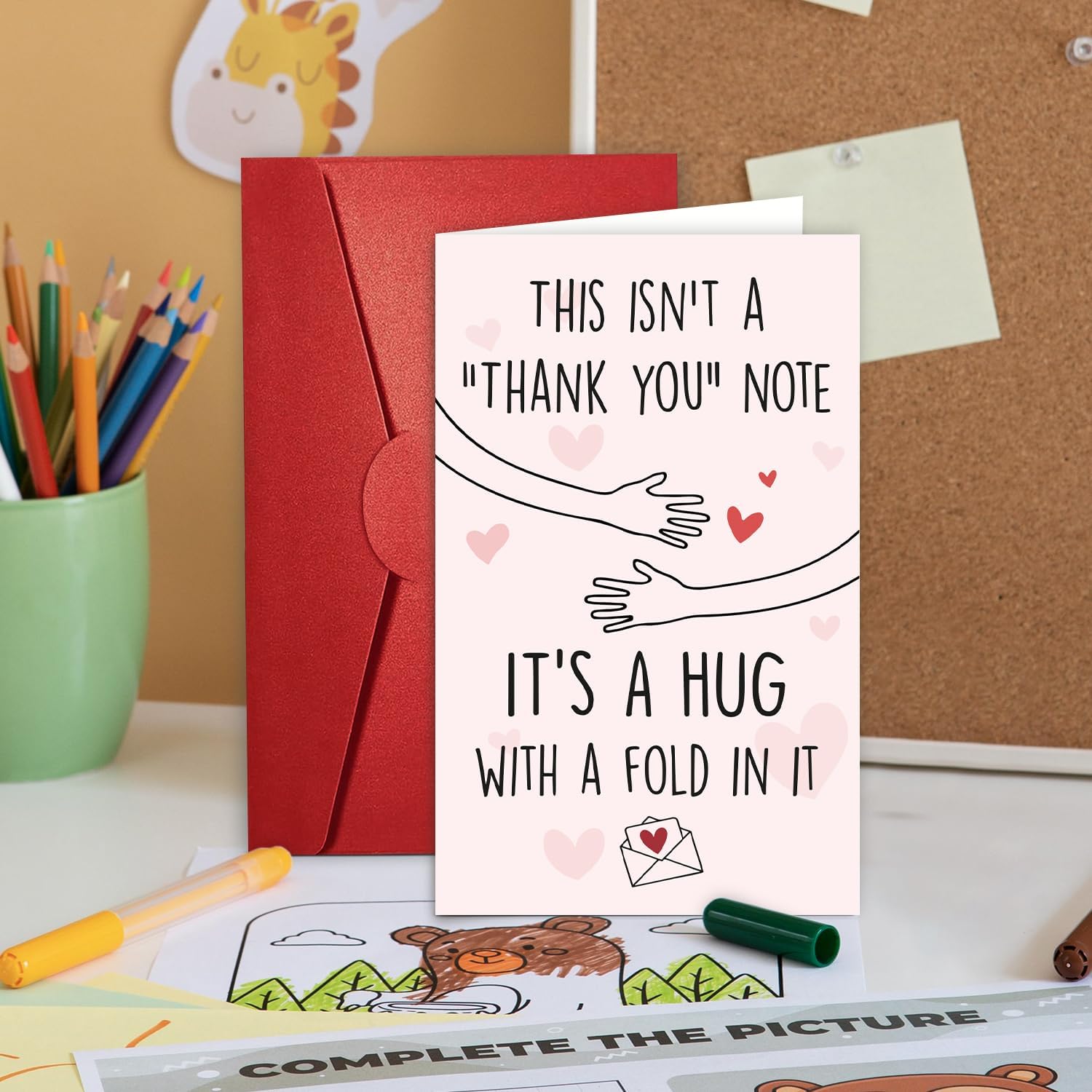This Isn't A Thank You Note - It's A Hug With A Fold In It - Greeting Card