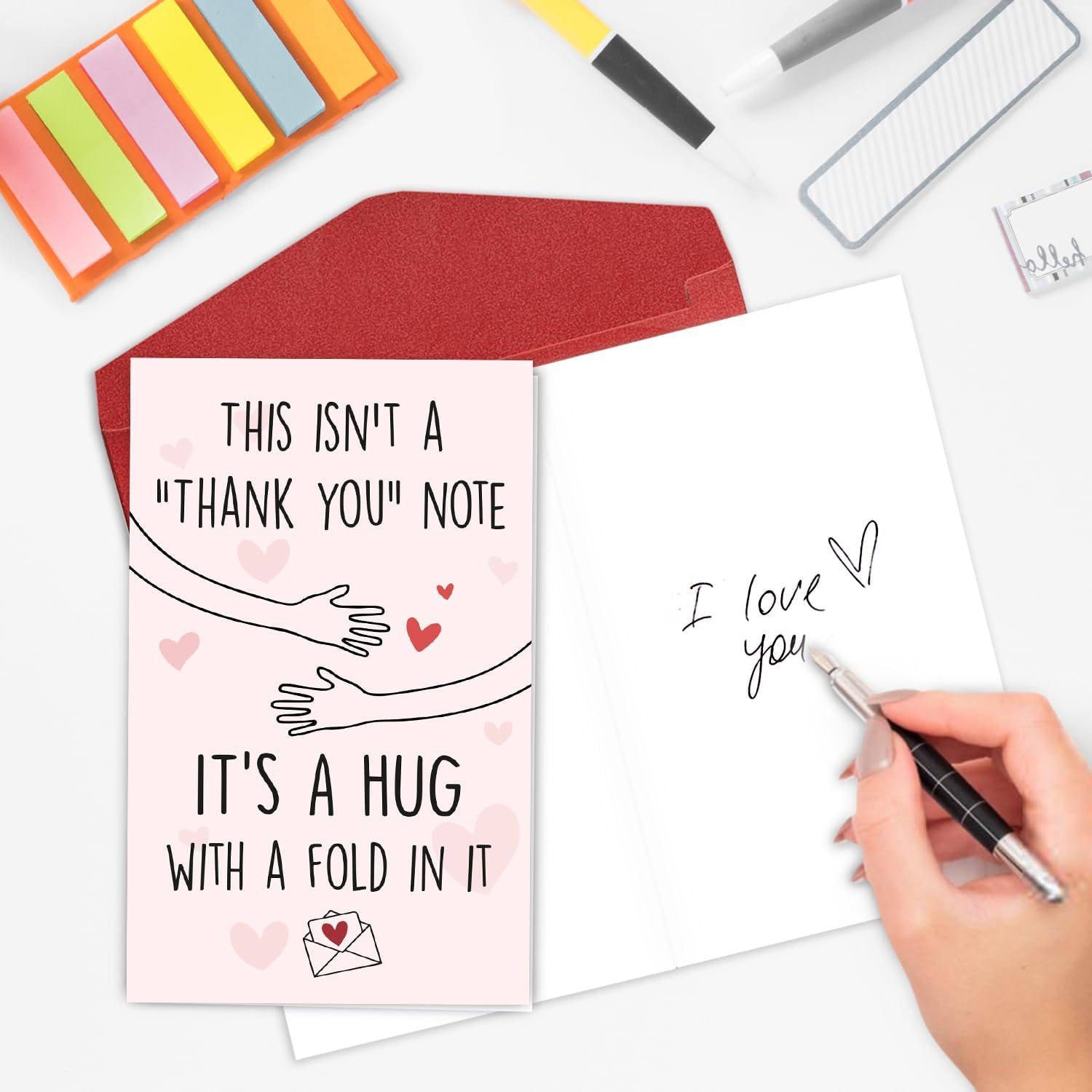 This Isn't A Thank You Note - It's A Hug With A Fold In It - Greeting Card
