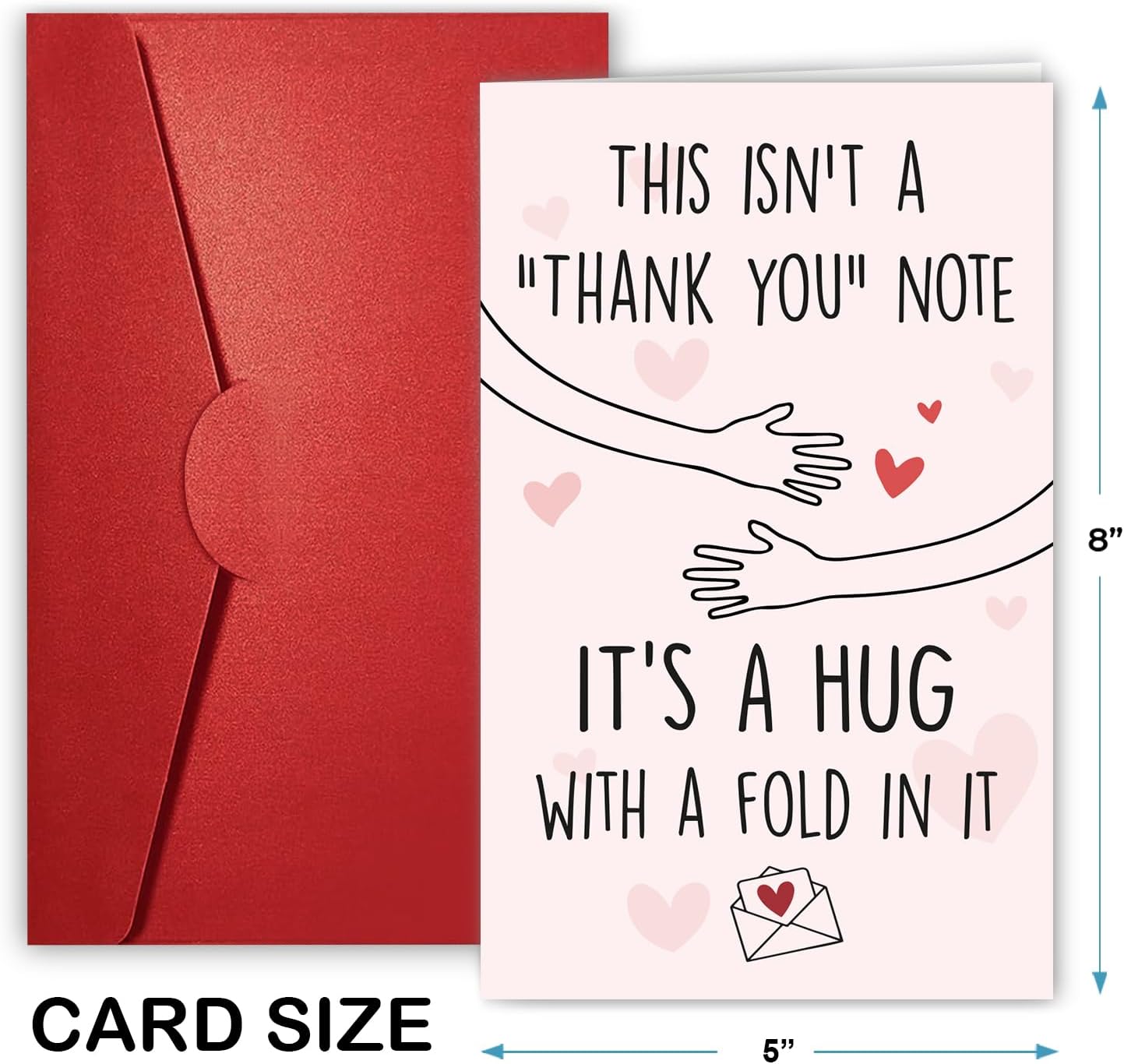 This Isn't A Thank You Note - It's A Hug With A Fold In It - Greeting Card