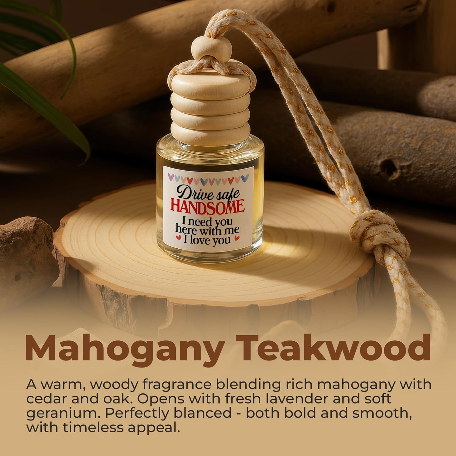 Car Air Freshener 2 pack Mahogany Teakwood - Drive Safe Handsome