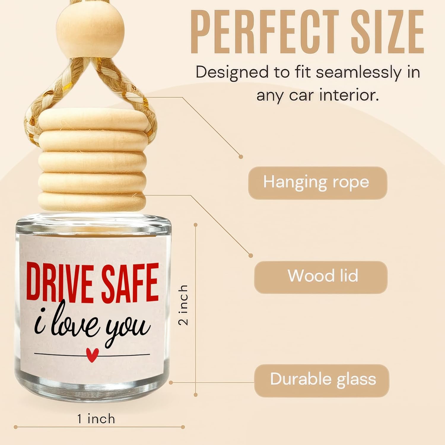 Drive Safe I Love You - Car Air Freshener Hanging 2 Pack