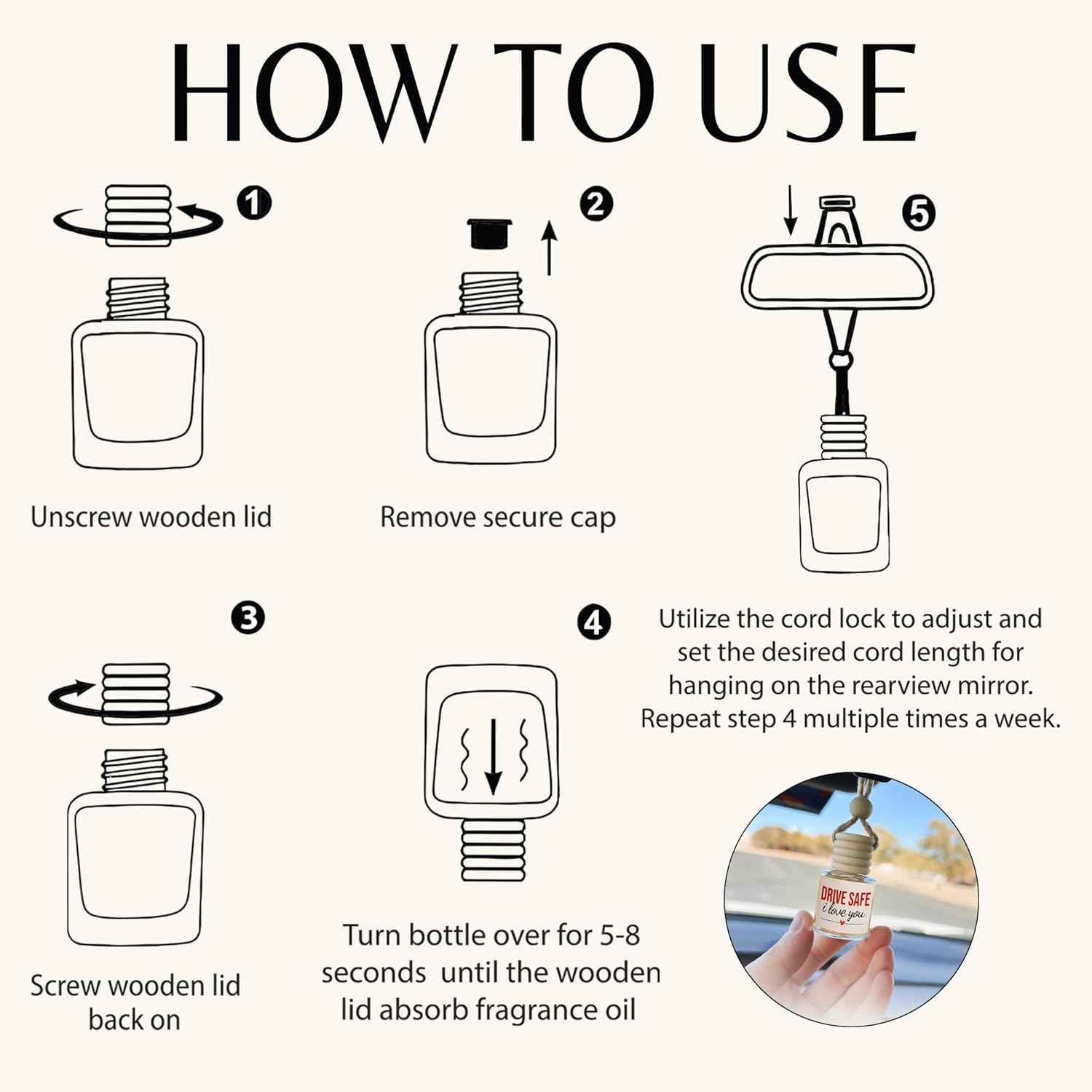 Drive Safe I Love You - Car Air Freshener Hanging 2 Pack