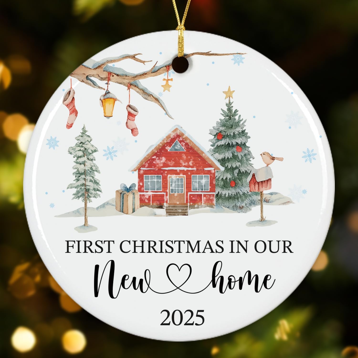 First Christmas In Our New Home 2025 - Ceramic Ornament