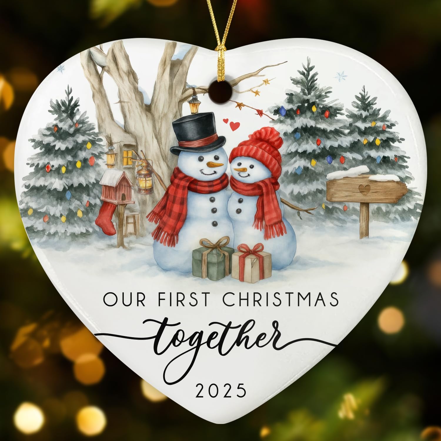 Our First Christmas Together 2025 - Ceramic Ornament