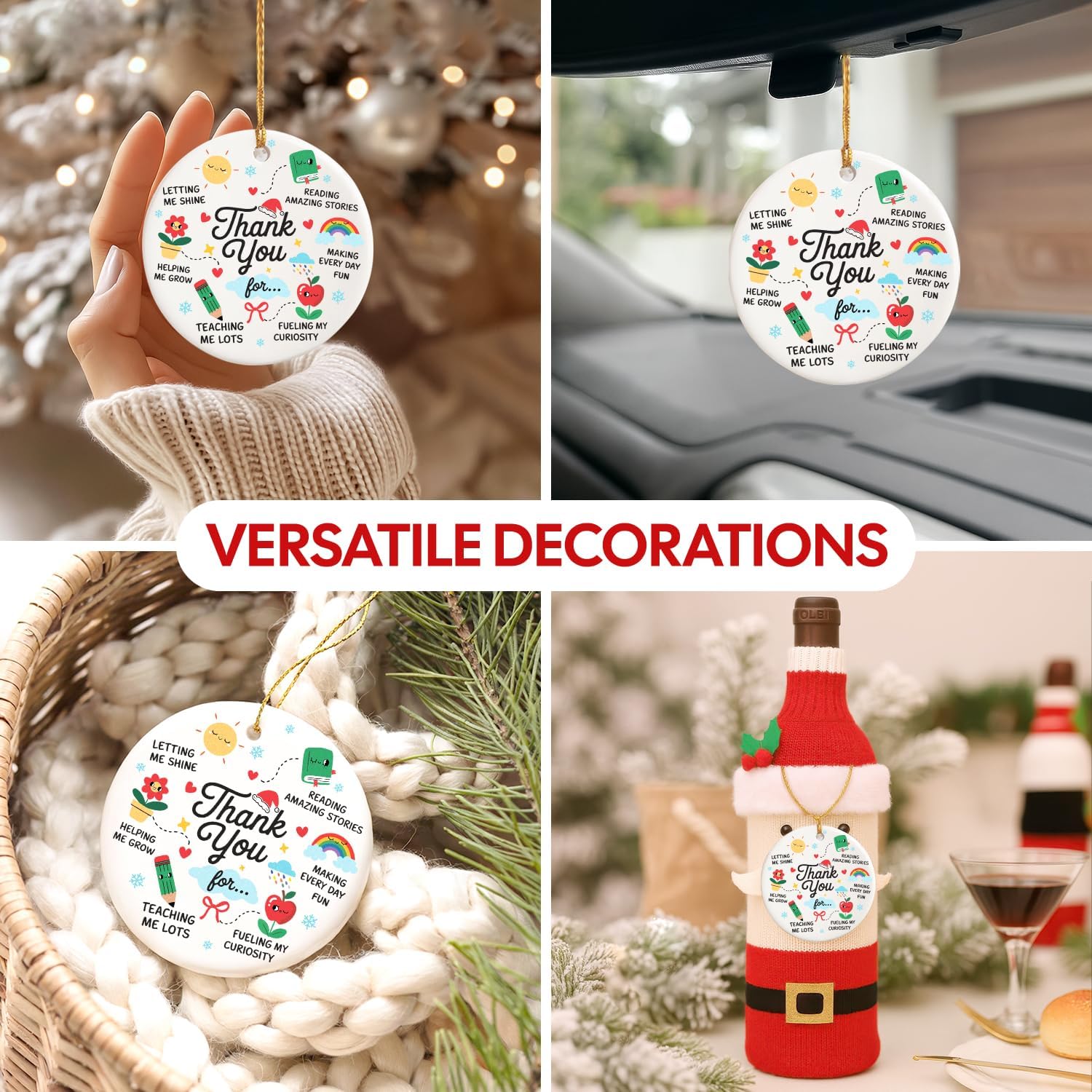 Thank You Gift For Teacher - Ceramic Ornament