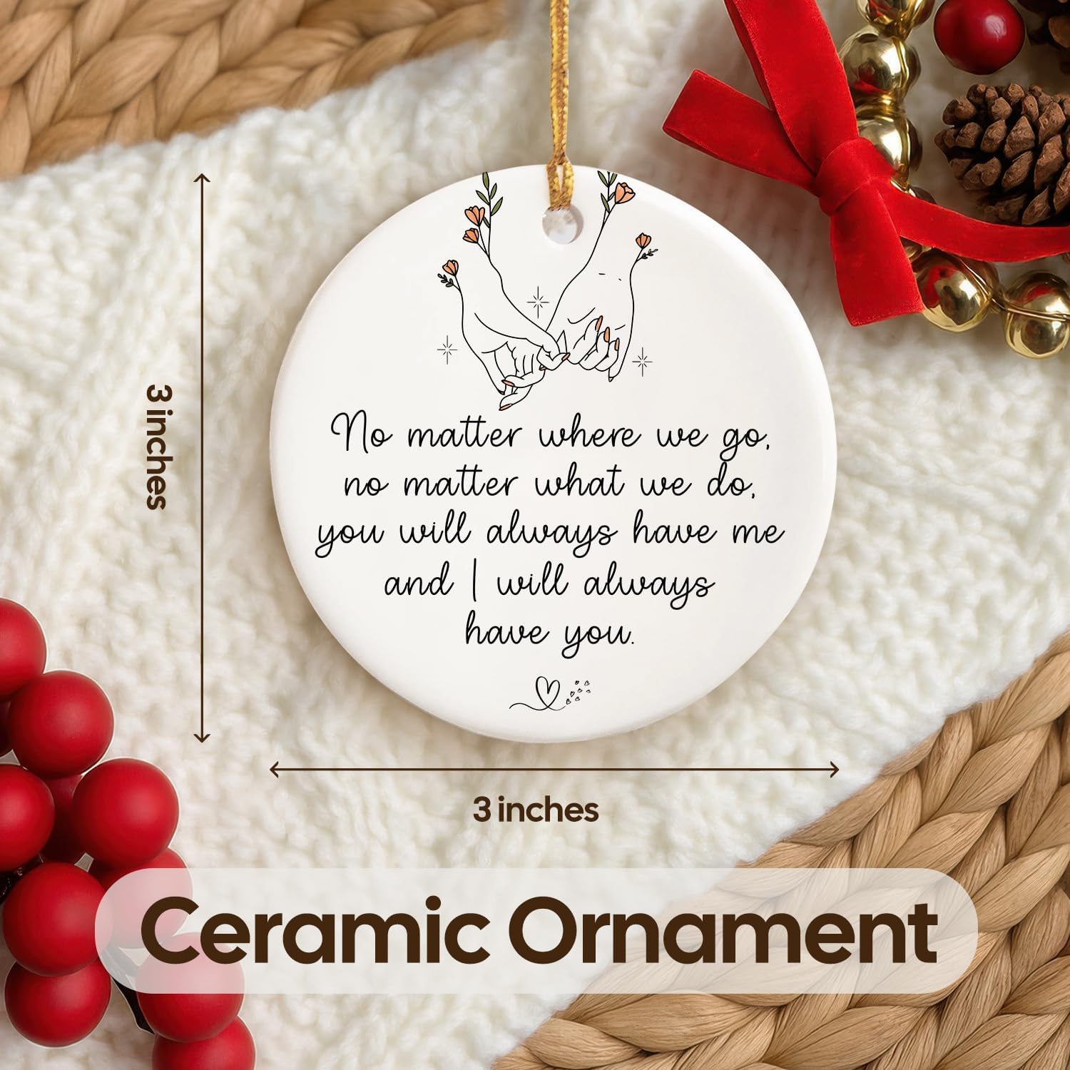 No Matter Where We Go - Ceramic Ornament