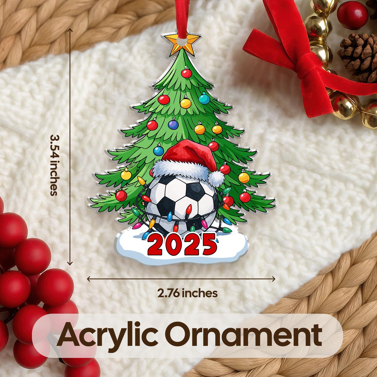 Soccer Christmas - Acrylic Ornament