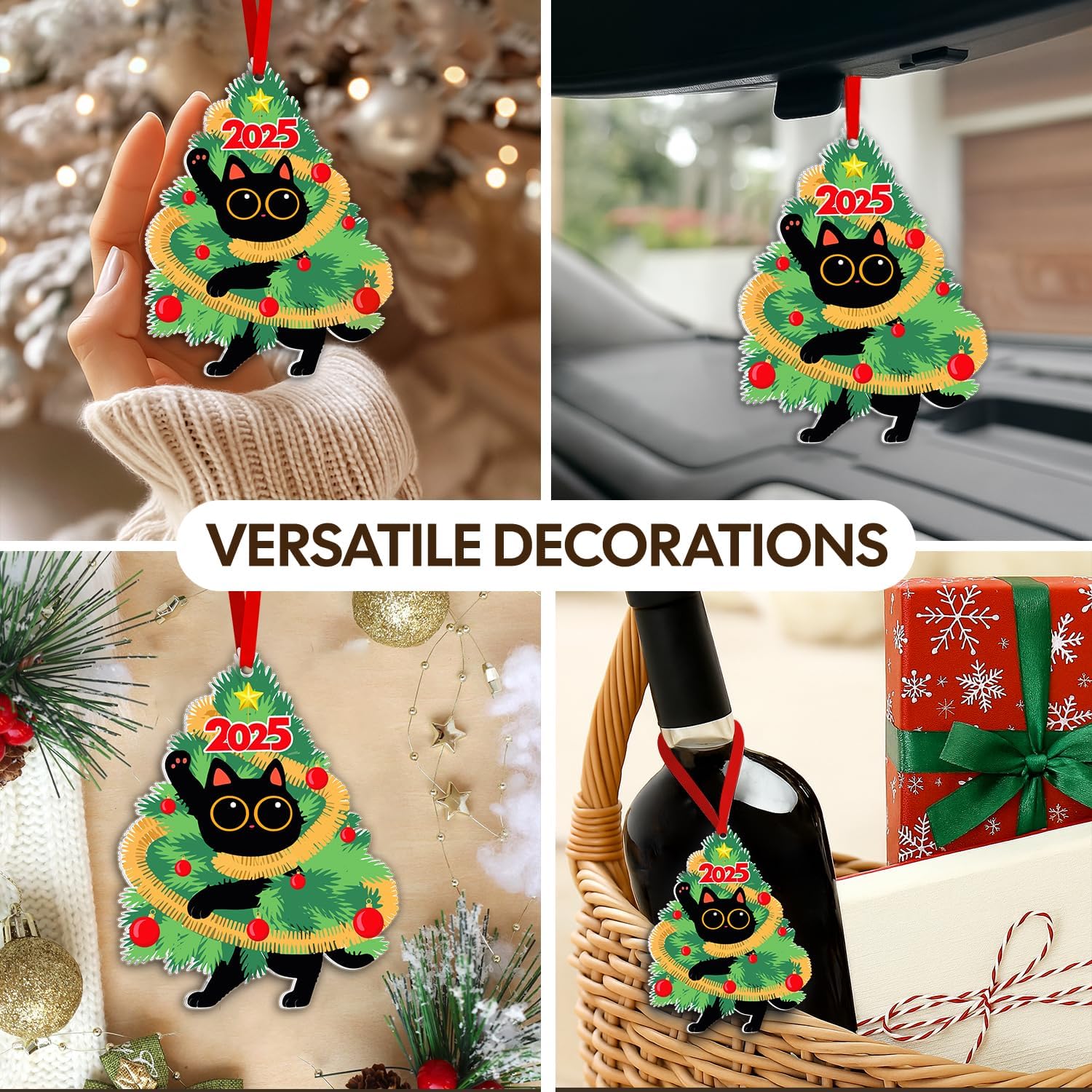 Black Cat - Acrylic Ornament