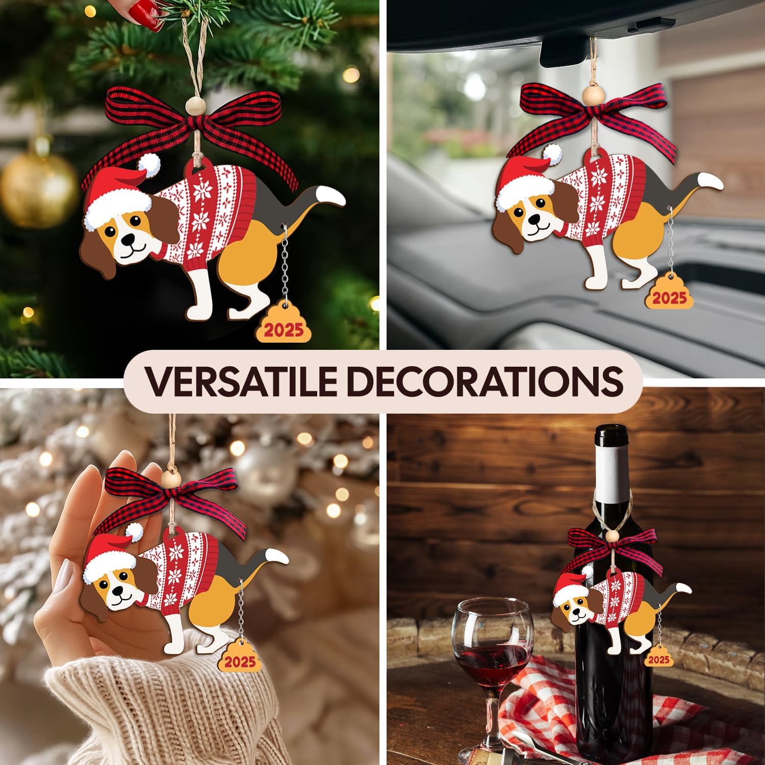 Beagle Dog 2025 - Wooden Ornament