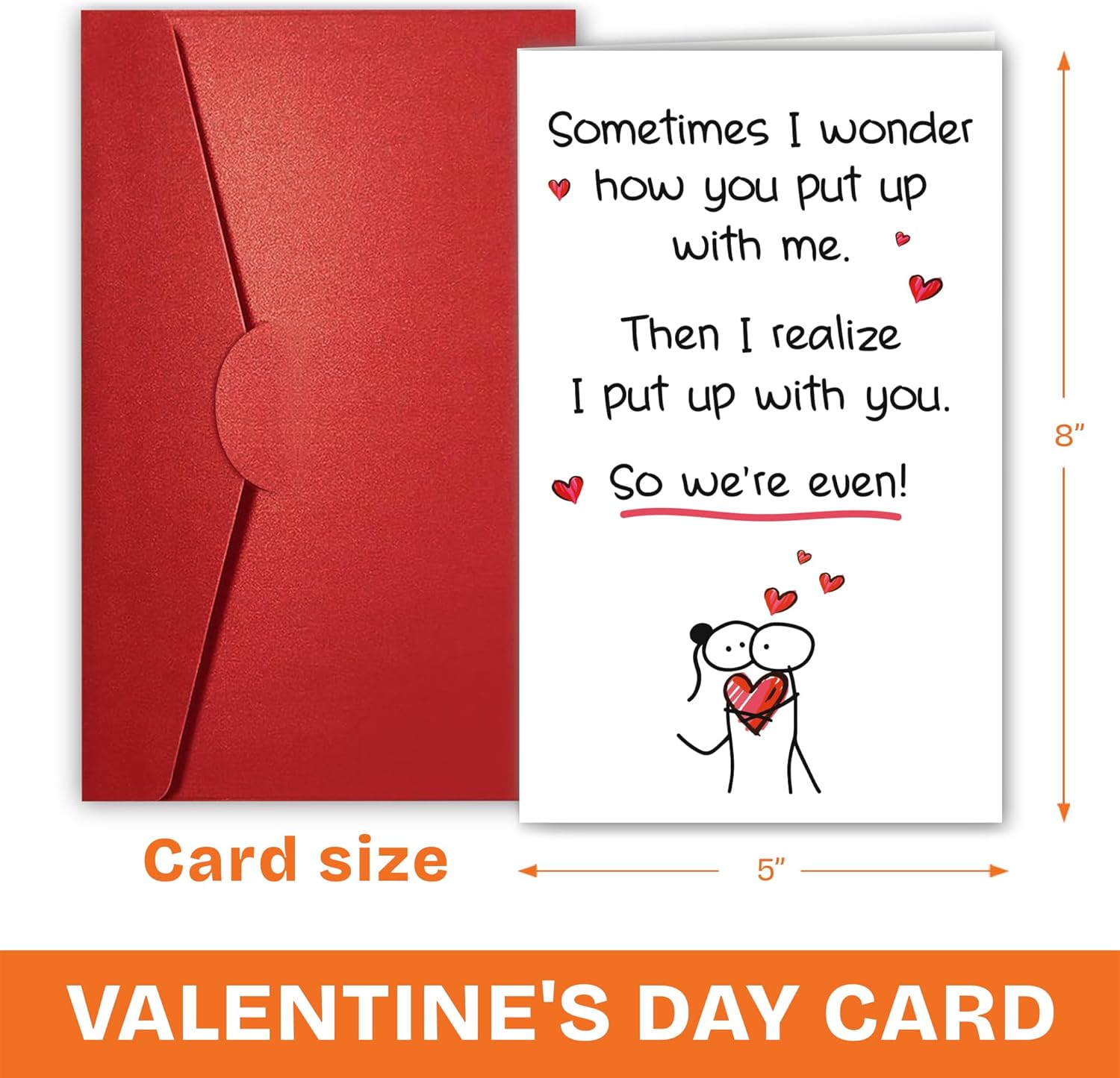 Sometimes I Wonder How You Put Up With Me - Valentine's Day Card