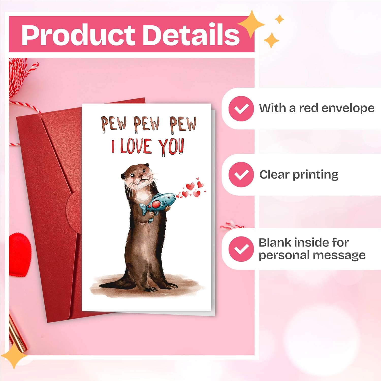 Pew Pew Pew I Love You - Valentine's Day Card