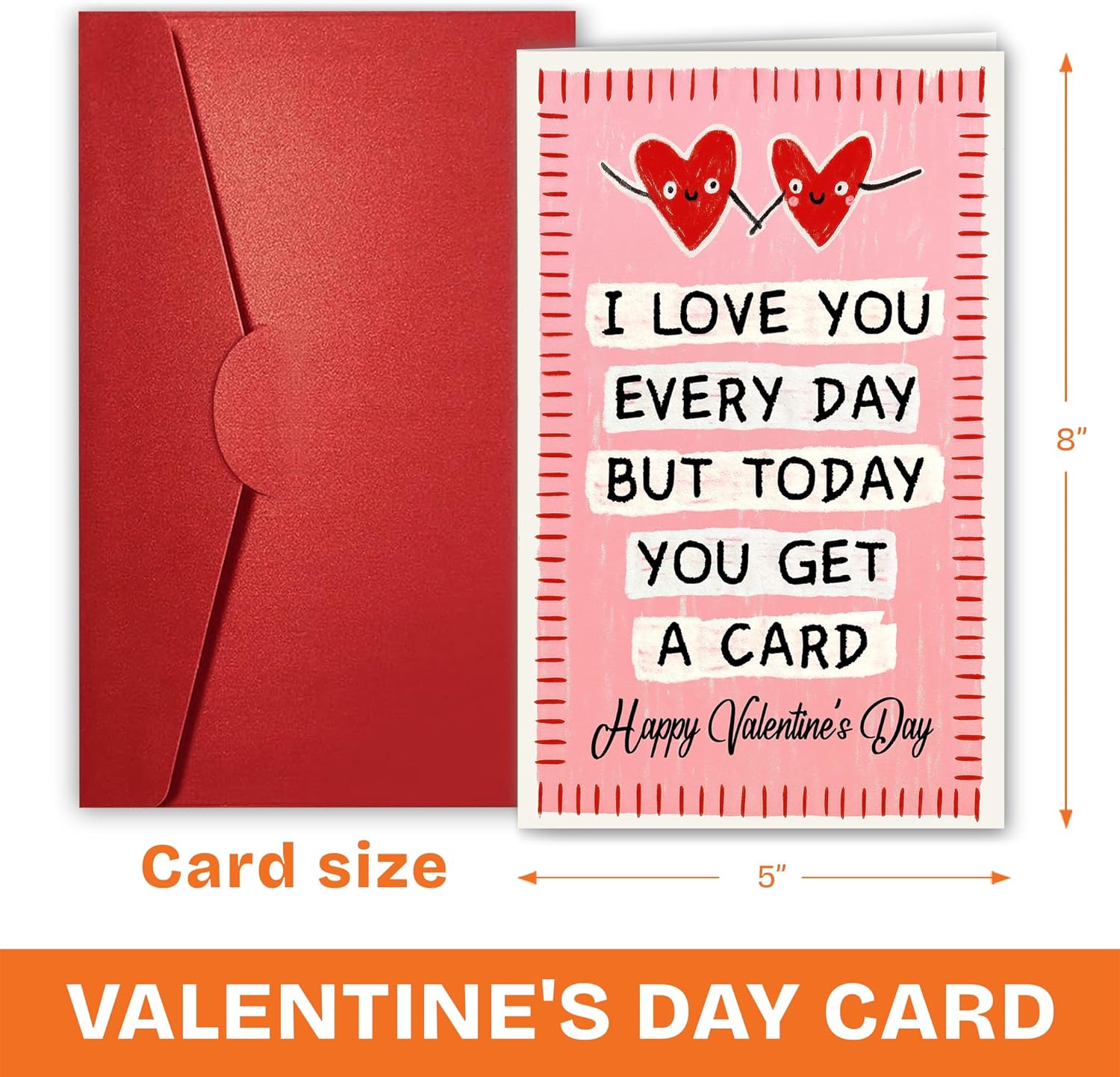 I Love You Every Day But Today You Get A Card - Valentine's Day Card