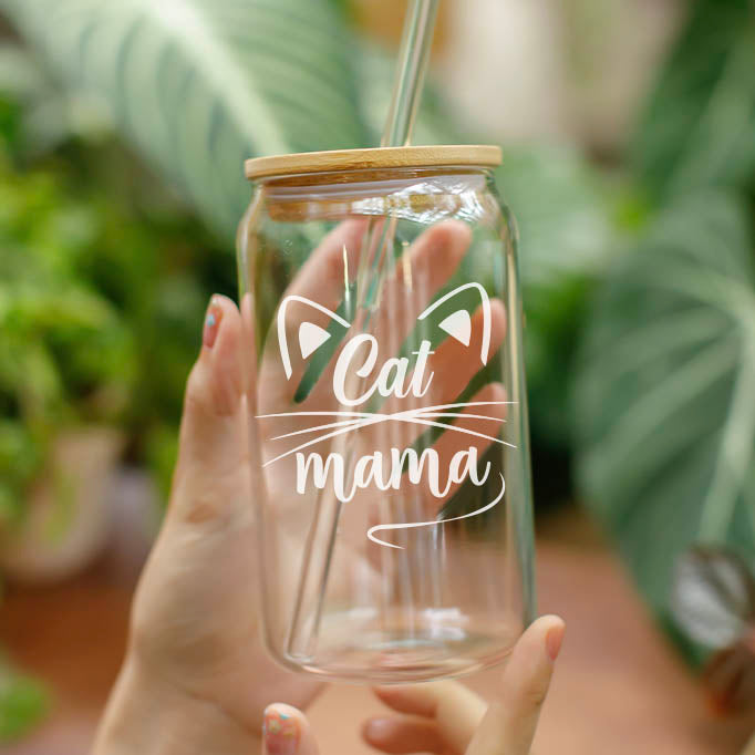 Cat Mama - 16 Oz Coffee Glass