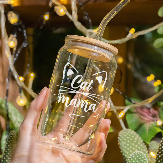 Cat Mama - 16 Oz Coffee Glass