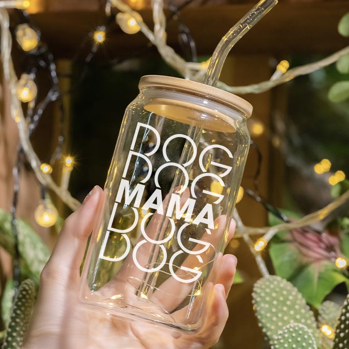 Dog Mama - 16 Oz Coffee Glass