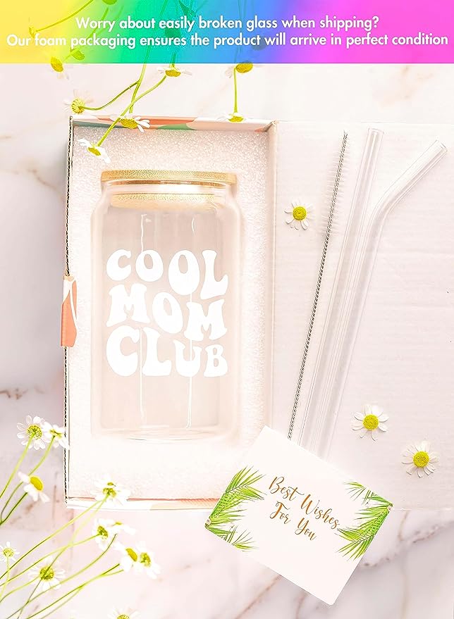 Cool Mom Club - 16oz Coffee Glass