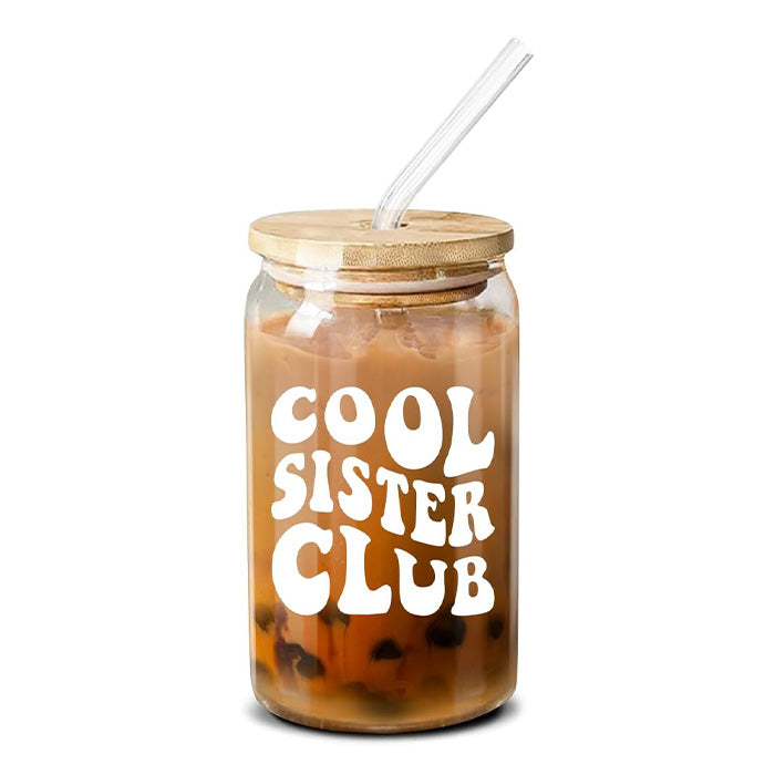 Cool Sister Club - 16 Oz Coffee Glass