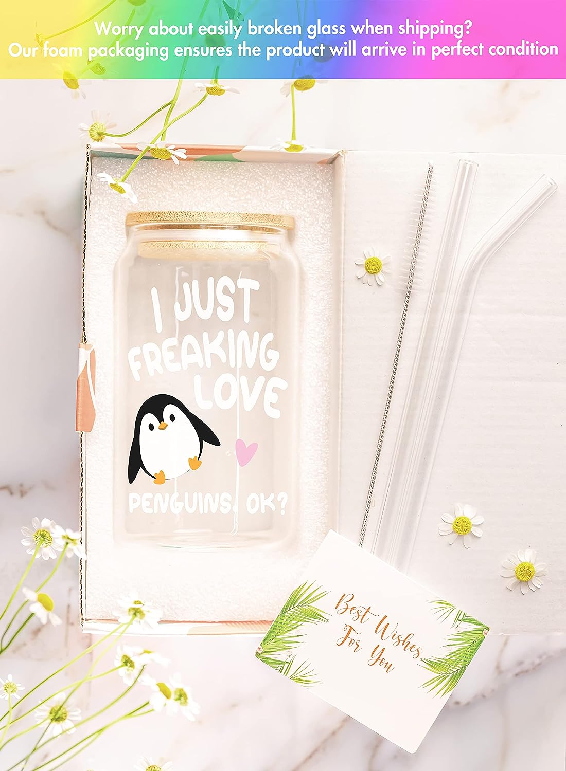 I Just Freaking Love Penguin - 16 Oz Coffee Glass