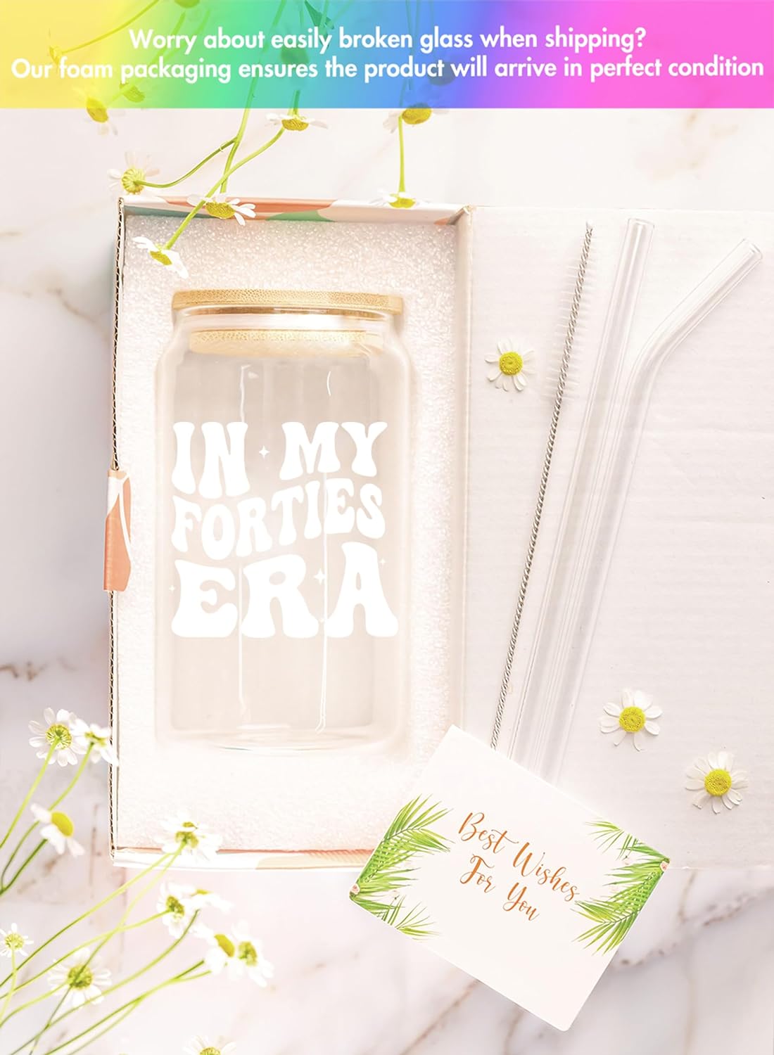 In My Forties Era - 16 Oz Coffee Glass