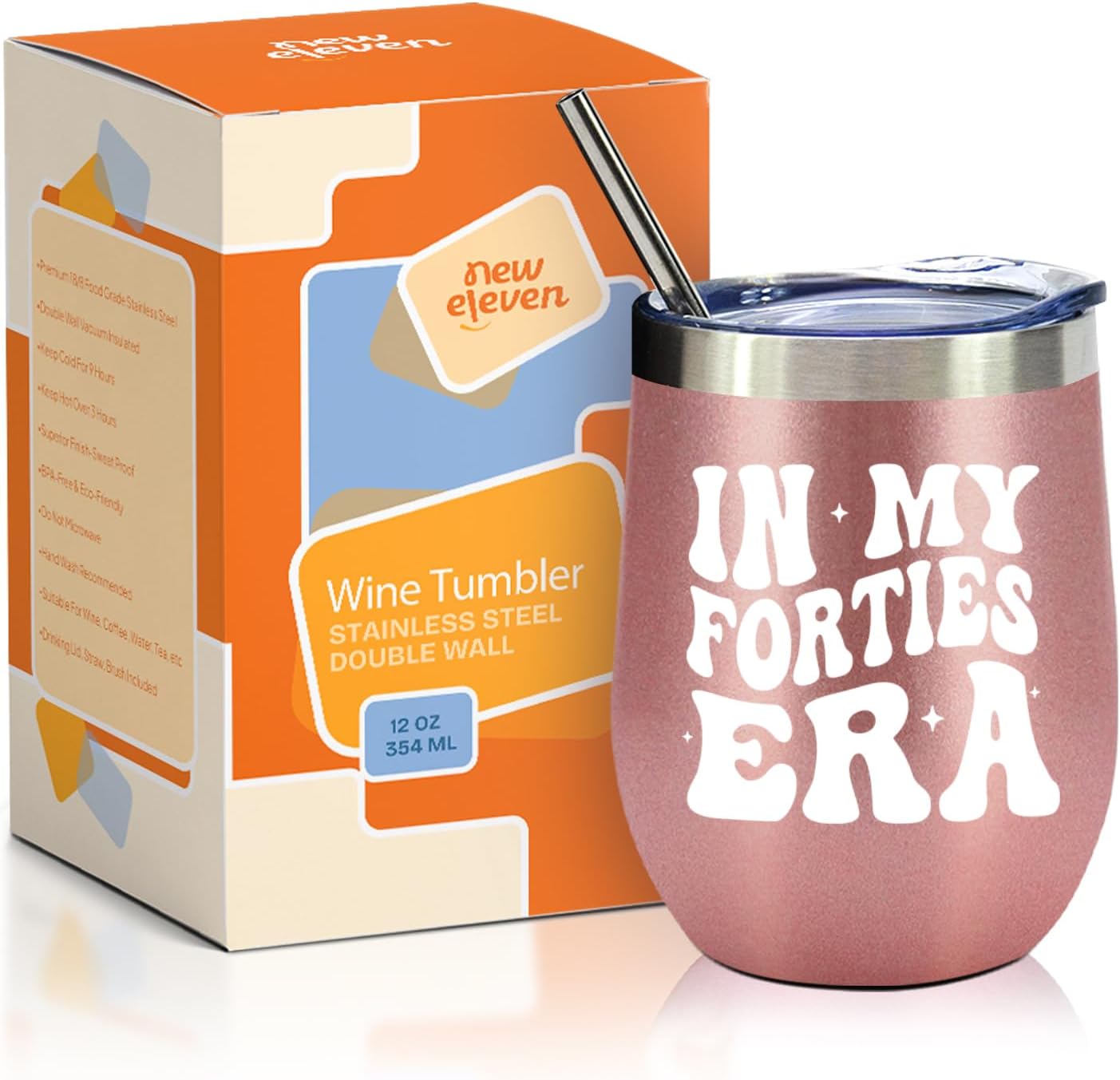 Tumbler 12 Oz Rose Gold - In My Forties Era